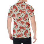 Gouache Tiger Pattern Print Men's Shirt