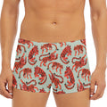 Gouache Tiger Pattern Print Men's Short Boxer Briefs