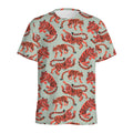 Gouache Tiger Pattern Print Men's Athletic T-Shirt