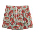 Gouache Tiger Pattern Print Mesh Shorts