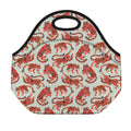 Gouache Tiger Pattern Print Neoprene Lunch Bag