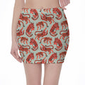 Gouache Tiger Pattern Print Pencil Mini Skirt