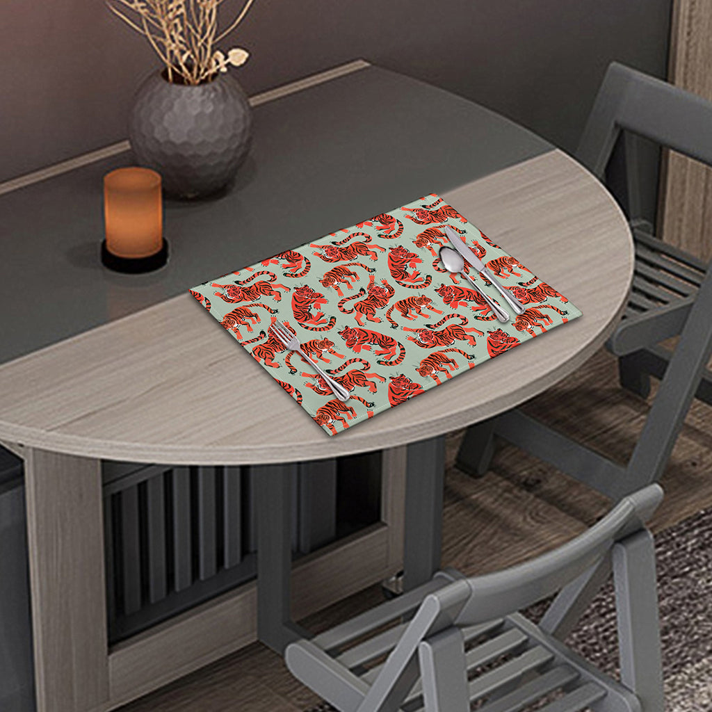 Gouache Tiger Pattern Print Placemat