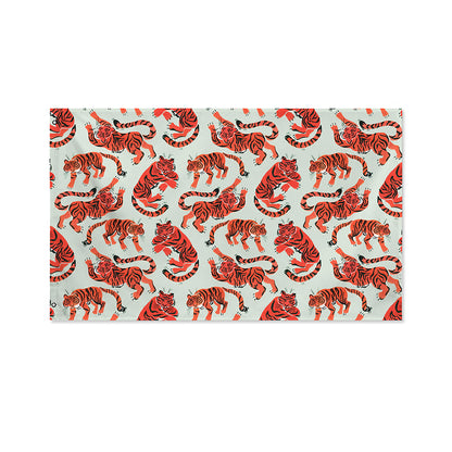 Gouache Tiger Pattern Print Polyester Flag