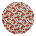 Gouache Tiger Pattern Print Round Blanket