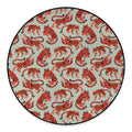 Gouache Tiger Pattern Print Round Floor Mat