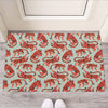 Gouache Tiger Pattern Print Rubber Doormat