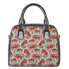 Gouache Tiger Pattern Print Shoulder Handbag