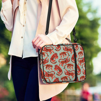 Gouache Tiger Pattern Print Shoulder Strap Bible Bag