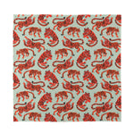 Gouache Tiger Pattern Print Silk Bandana