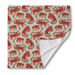 Gouache Tiger Pattern Print Silk Bandana