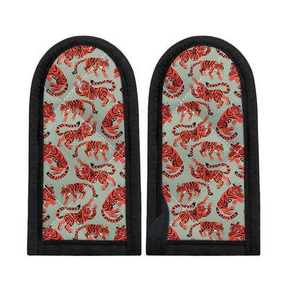 Gouache Tiger Pattern Print Skillet Handle Cover