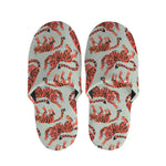 Gouache Tiger Pattern Print Slippers