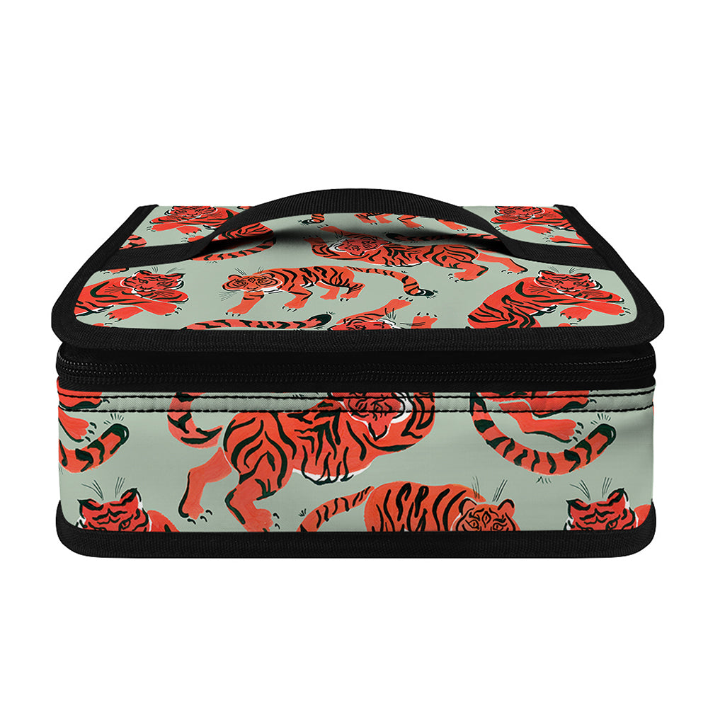 Gouache Tiger Pattern Print Small Lunch Bag