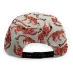 Gouache Tiger Pattern Print Snapback Cap