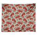 Gouache Tiger Pattern Print Tapestry