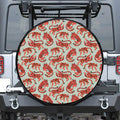 Gouache Tiger Pattern Print Tire Cover