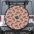 Gouache Tiger Pattern Print Tire Cover With Camera Hole
