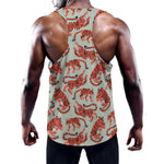 Gouache Tiger Pattern Print Training Tank Top