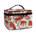 Gouache Tiger Pattern Print Travel Makeup Bag