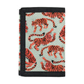 Gouache Tiger Pattern Print Trifold Wallet
