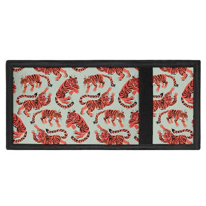 Gouache Tiger Pattern Print Trifold Wallet