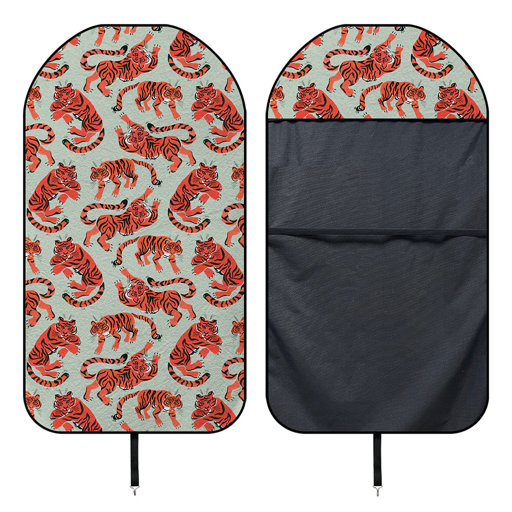 Gouache Tiger Pattern Print Waterproof Car Seat Cover