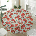 Gouache Tiger Pattern Print Waterproof Round Tablecloth