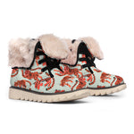 Gouache Tiger Pattern Print Winter Boots