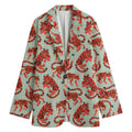 Gouache Tiger Pattern Print Women's Blazer