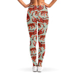 Gouache Tiger Pattern Print Women's Leggings