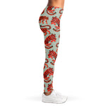 Gouache Tiger Pattern Print Women's Leggings