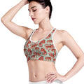 Gouache Tiger Pattern Print Women's Sports Bra