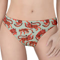 Gouache Tiger Pattern Print Women's Thong