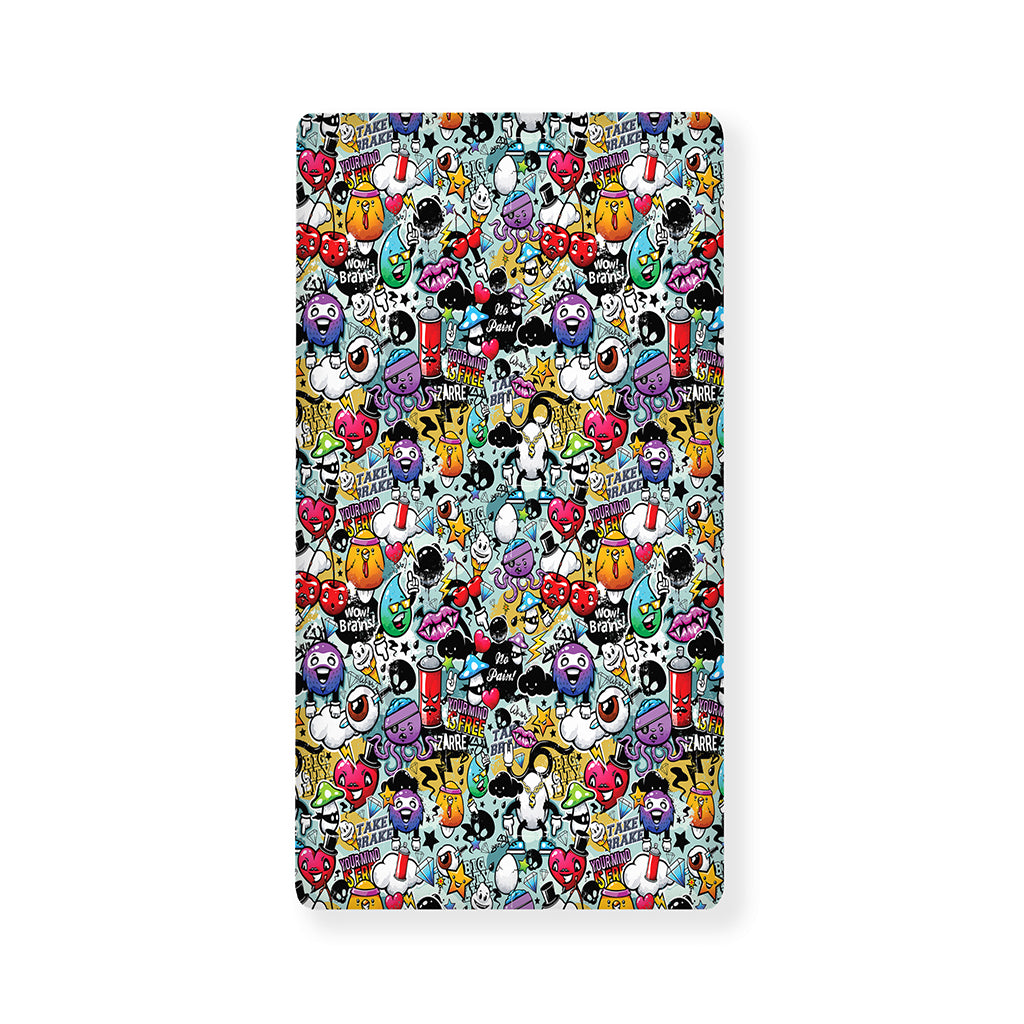 Graffiti Cartoon Characters Print Baby Crib Sheet