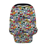 Graffiti Cartoon Characters Print Baby Seat Cover