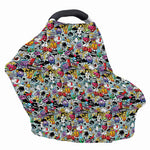 Graffiti Cartoon Characters Print Baby Seat Cover