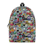 Graffiti Cartoon Characters Print Backpack
