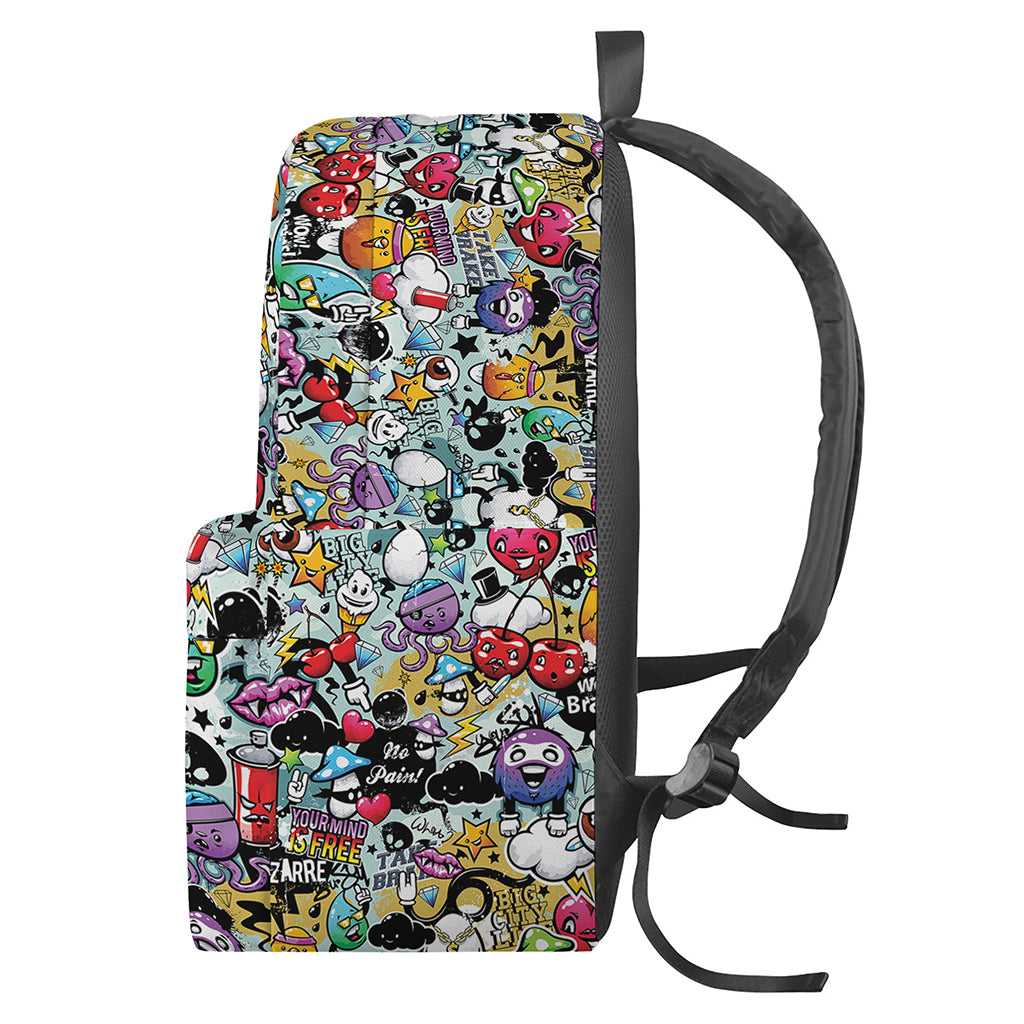 Graffiti Cartoon Characters Print Backpack
