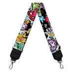 Graffiti Cartoon Characters Print Bag Strap