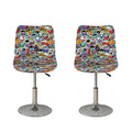 Graffiti Cartoon Characters Print Bar Stool Covers