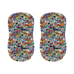 Graffiti Cartoon Characters Print Bar Stool Covers