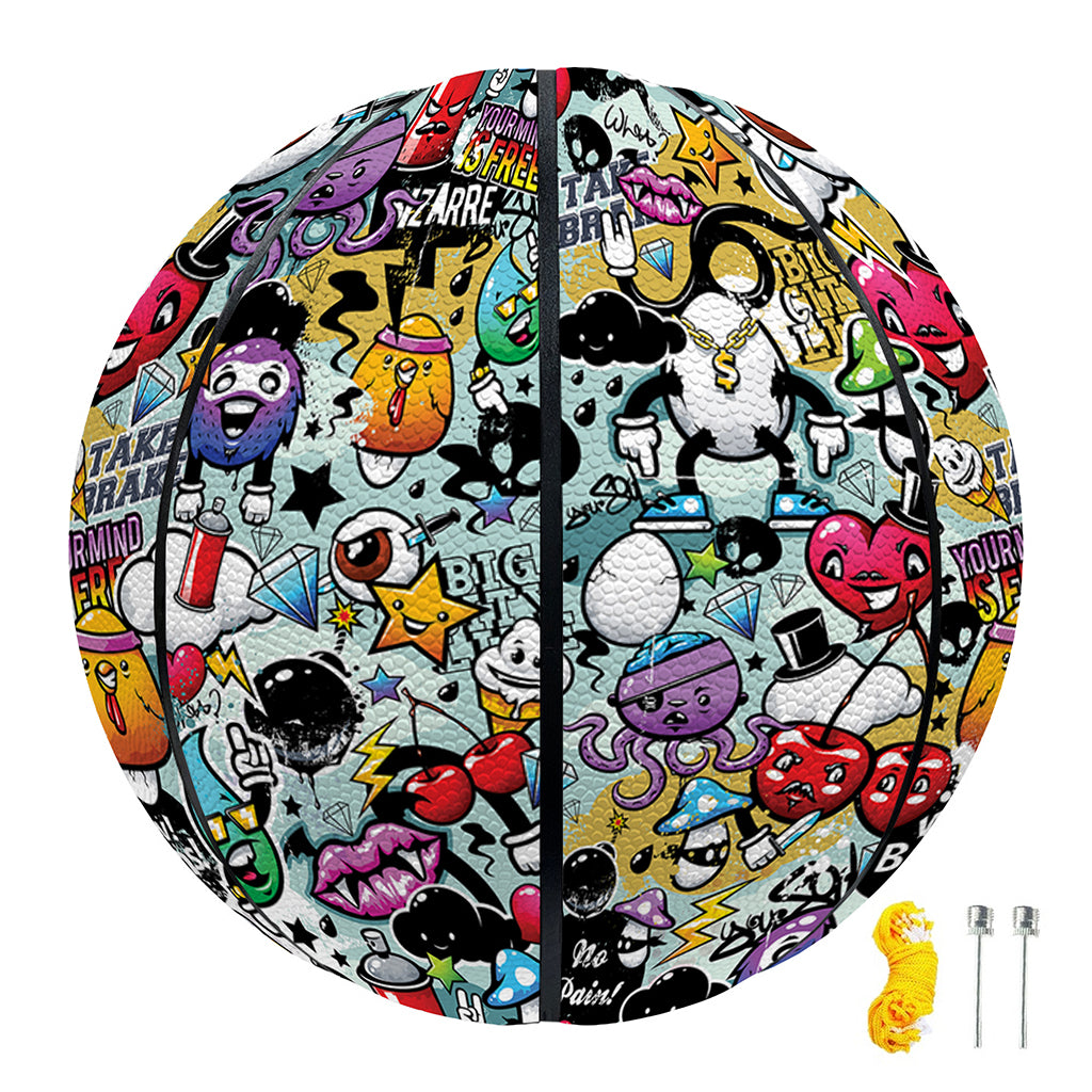 Graffiti Cartoon Characters Print Basketball