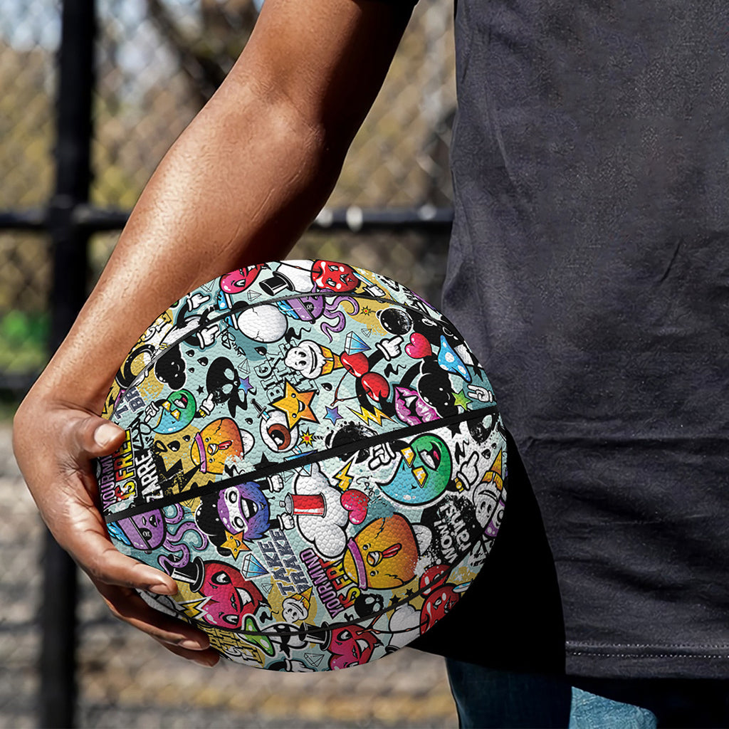 Graffiti Cartoon Characters Print Basketball