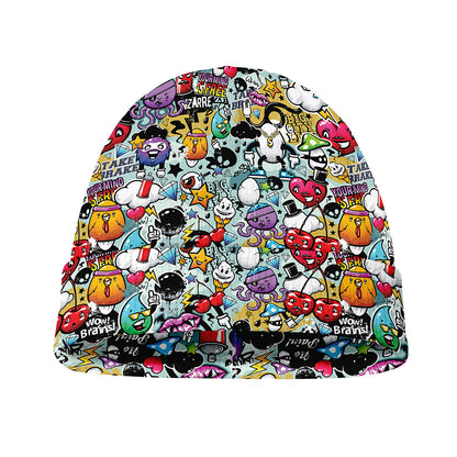 Graffiti Cartoon Characters Print Beanie
