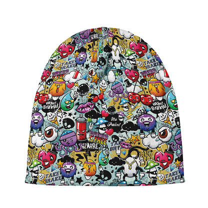Graffiti Cartoon Characters Print Beanie