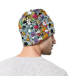 Graffiti Cartoon Characters Print Beanie