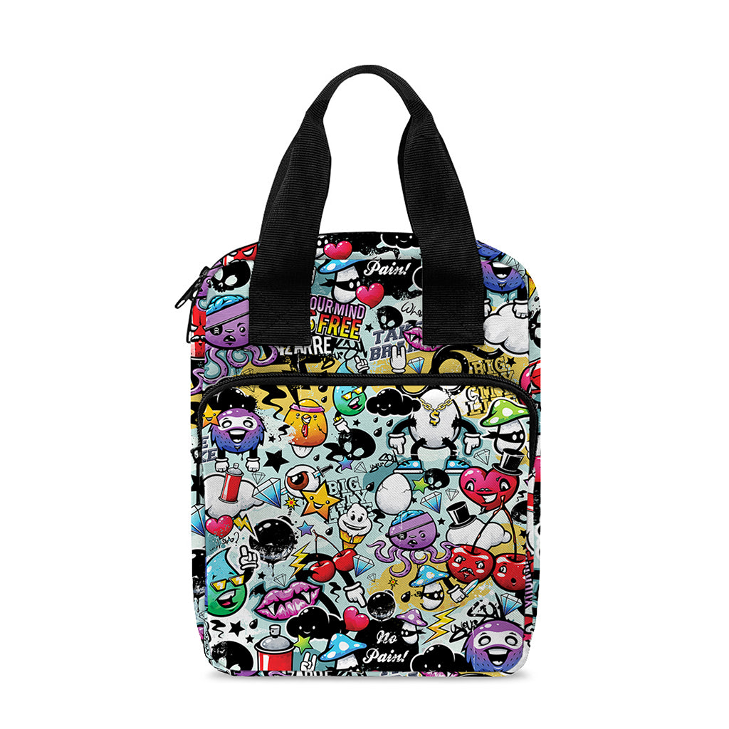Graffiti Cartoon Characters Print Bible Tote Bag