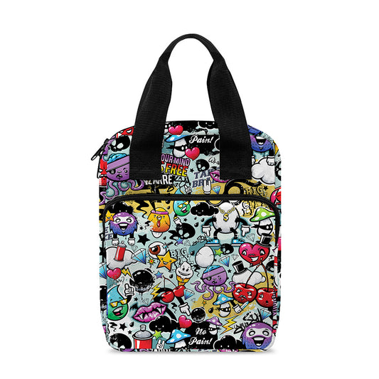 Graffiti Cartoon Characters Print Bible Tote Bag