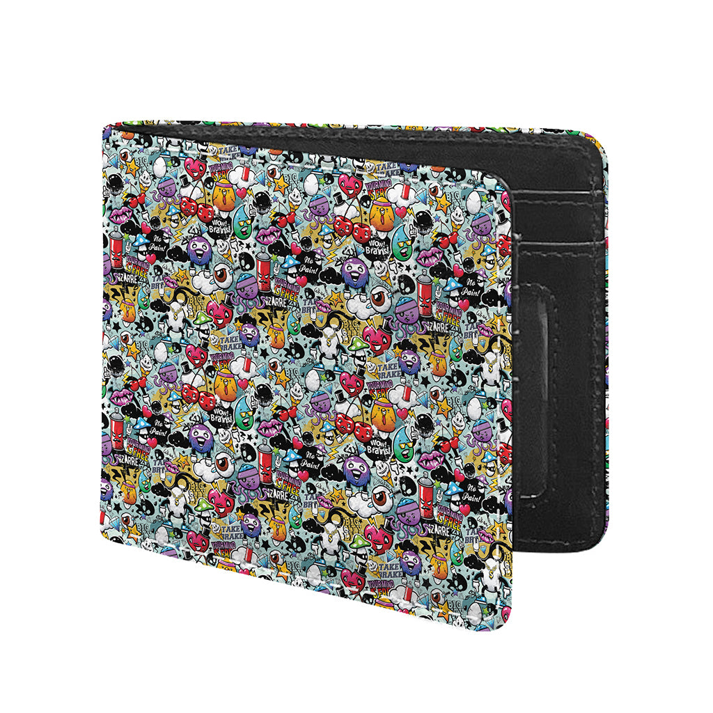 Graffiti Cartoon Characters Print Bifold Wallet